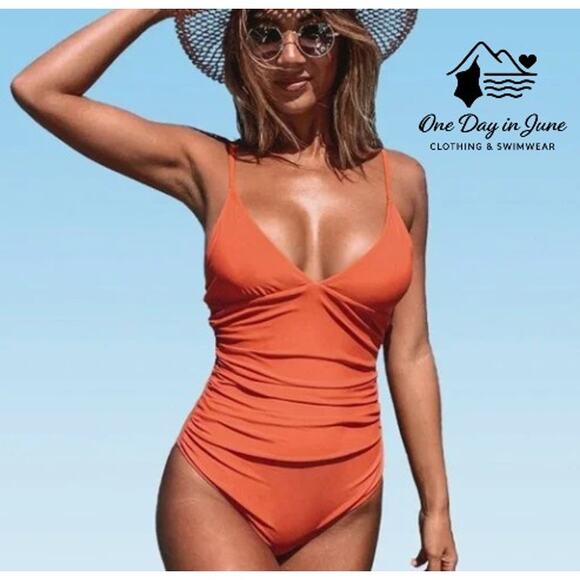 Cupshe V Neck On Piece Swimsuit Size L - Picture 1 of 7